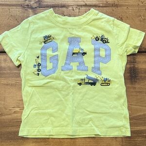 GAP Kids Yellow Construction Vehicle Tee